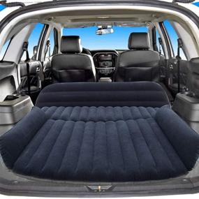 img 4 attached to Sibosen Inflatable Car Air Mattress Back Seat – Ultimate Comfort for Car Travel: Portable SUV Air Mattress with Air Pump Kit, Fast Inflation Bed for Universal Car SUV Truck Home Camping Vacation (Black)