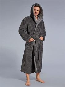 img 2 attached to 👘 Men's Lightweight Luxurious Bathrobe with Pockets - SlumberMee Clothing