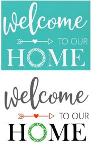 img 3 attached to 🖌️ Silk Screen Stencils: Embrace the Welcome Home Pattern with Self-Adhesive Mesh Transfers - DIY Reusable Adhesive Stencils for Wood, Chalkboard, and Fabric Painting