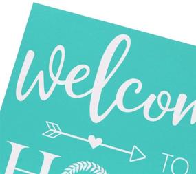 img 1 attached to 🖌️ Silk Screen Stencils: Embrace the Welcome Home Pattern with Self-Adhesive Mesh Transfers - DIY Reusable Adhesive Stencils for Wood, Chalkboard, and Fabric Painting