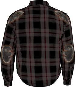 img 3 attached to 👕 Men's Armored Flannel Shirt with Aramid by DuPont Fibers - Milwaukee Leather MPM1625