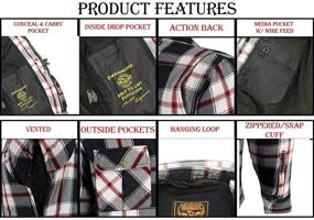 img 1 attached to 👕 Men's Armored Flannel Shirt with Aramid by DuPont Fibers - Milwaukee Leather MPM1625