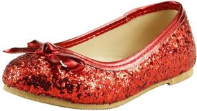img 4 attached to Doll Maker Glitter Flat FBA173032B 12 Silver Girls' Shoes