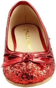 img 3 attached to Doll Maker Glitter Flat FBA173032B 12 Silver Girls' Shoes
