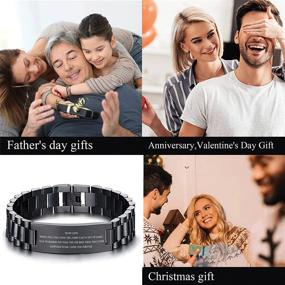 img 3 attached to Show Your Love: VNOX Personalized Engraved Link Bracelet - Perfect Anniversary or Birthday Gift for Your Partner and Spouse