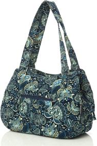 img 1 attached to Quilted Cotton Handle Shoulder Peacock Women's Handbags & Wallets in Hobo Bags