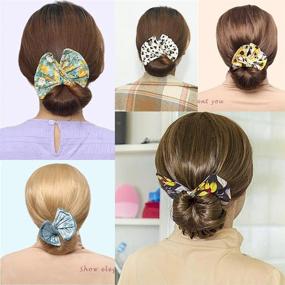 img 2 attached to 6-Piece French Twist Deft Bun Hair Bun Maker for Women, Cloth Magic Clip Hairstyle Bun Shaper DIY Hair Ties, Reusable Bun Making Tool (Dots C)