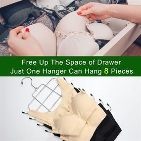 img 3 attached to 👕 Efficient Tank Tops Hanger Set for Organized Closet - ZEDODIER Metal Bra Hanger 2 Pack for Space Saving Storage of Tanks, Bras, Camisoles, Scarfs or Belts