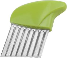 img 2 attached to 🥔 Antrader Stainless Steel Potato Carrot Chip Vegetable Crinkle Wavy Chopper Cutter French Fry Slicer – Green, 1 Pack/Set, Premium Quality