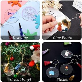 img 1 attached to "50pcs 2 Inch Acrylic Keychain Blanks: Clear Discs for DIY Vinyl Ornaments, Crafts & Keychains