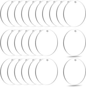 img 4 attached to "50pcs 2 Inch Acrylic Keychain Blanks: Clear Discs for DIY Vinyl Ornaments, Crafts & Keychains