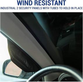 img 2 attached to FrostGuard Go - Portable Windshield Snow Cover with Security Panels, Travel Storage Pouch, and Enhanced 🚗 Visibility. Shields Vital Viewing Area from Snow, Ice, and Frost. Suitable for Most Cars and Mid-Size SUVs.