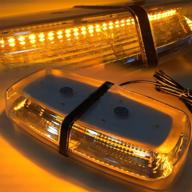 🚔 auovo led law enforcement emergency hazard warning light: waterproof, high intensity amber strobe with magnetic base - 72w, 72-led, 12/24v (1 pcs) logo