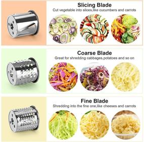 img 2 attached to 🔪 KRISVI Slicer Shredder Attachments: Transform Your KitchenAid or Cuisinart Stand Mixer into the Ultimate Vegetable Slicer and Cheese Grater - White (M-White)