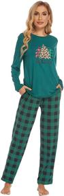 img 2 attached to 🎅 Stylish Ekouaer Christmas Pajamas for Men - Sleepwear Clothing, Perfect for Sleep & Lounge