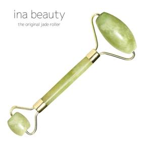 img 4 attached to 🌿Полированный массажер для лица и шеи из нефрита Ina Beauty - улучшенная версия от июля 2019 года: прочное металлическое исполнение с силиконовой крышкой для предотвращения скрипа и отслоения камня.