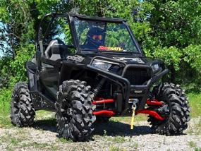 img 2 attached to 🔴 СуперАТВ Высокая проходимость рычагов для Polaris RZR S 900 / RZR 4 900 (2015-2016) - смещение 1,5 дюйма - Красный - Прочные