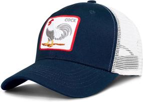 img 4 attached to Mesh Trucker Hats for Men and Women - 🧢 Animal Farm Caps with Snap Back - Country Style Mesh Hats