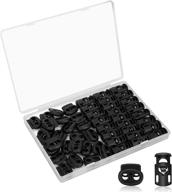 🧵 plastic cord locks 50pcs – premium end spring stopper buckles toggles for various uses: drawstrings, bags, shoelaces, clothing, paracord logo