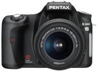📷 pentax k100d 6.1mp digital slr camera with shake reduction and 18-55mm f/3.5-5.6 lens logo