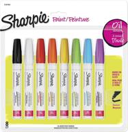 enhanced seo: sharpie oil-based paint markers, medium point, 8 count assorted colors - ideal for creative rock painting logo