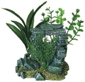 img 1 attached to Small Exotic Environments Rock Arch Aquarium Ornament with Plants - Enhanced SEO