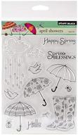 🌧️ penny black april showers decorative rubber stamp set: (30-172) - a delightful addition for craft enthusiasts logo