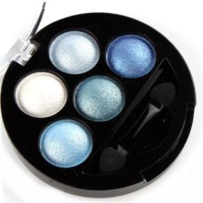 img 2 attached to Mallofusa Portable Eye Shadow Palette: Trendy Glitter Makeup with Metallic Shimmer for Charming Highlight Look - Ice Age (4.7oz)