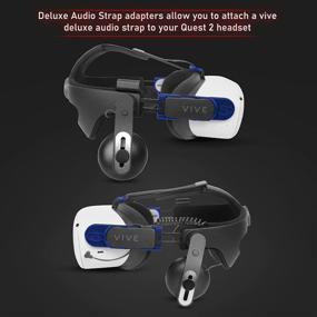 img 3 attached to Усиливающий переходник для дополнительного звукового ремня DeadEyeVR Deluxe Audio Strap (DAS) FrankenQuest для вашего Quest 2 - синий.