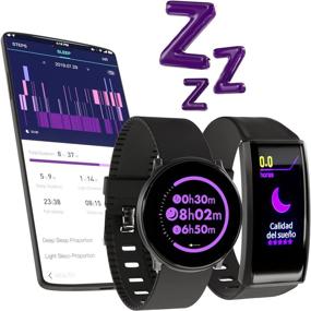 img 2 attached to Advanced Fit Watch: Monitors Blood Pressure, Heart Rate, and Body Temperature. Waterproof, Compatible with Fitness Trackers for Android and iOS. Includes Step Counter, Multi-Sport Tracking, Sleep Quality Mode, and Extended Battery Life.