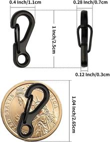 img 3 attached to 🔑 SWATOM Mini SF Alloy Carabiner Clip - Multipurpose Tiny Spring Snap Hook Carabiners for Backpacks, Bottles, and Keychains - Premium Accessories