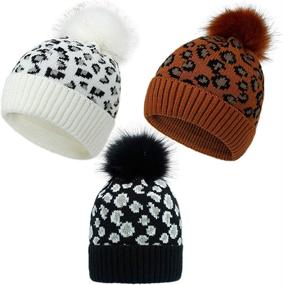 img 4 attached to DANMY Beanie Knitted Earmuffs Black 3Pcs Outdoor Recreation in Outdoor Clothing
