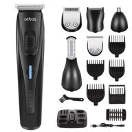 🔌 othos multi-functional electric hair clipper beard trimmers shaver kit: ultimate grooming solution for men's hair, beard & body - usb charging, waterproof, cordless design, led display logo