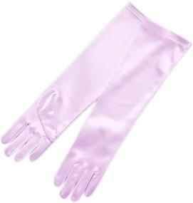 img 1 attached to 🧤 Stretch 8BL White Gloves for Girls 8-12 Years - ZaZa Bridal Special Occasion Accessories