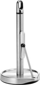 img 1 attached to Effortless Organizing: sleek and sturdy simplehuman Tension 📦 Arm Standing Paper Towel Holder in Brushed Stainless Steel