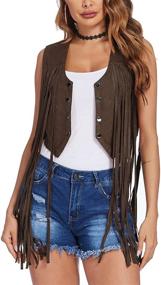 img 1 attached to Beyove Tassels Sleeveless Outwear Layering Women's Clothing and Coats, Jackets & Vests