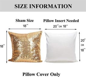 img 3 attached to 🎉 Saisong Sequins Gold Decorative Pillows: Sparkling 18x18 Inch Glitter Throw Pillow Covers for Home Decoration, Bed, Living Room, Party, Wedding - Pack of 4