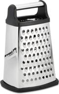 🧀 xl size professional stainless steel box grater with 4 sides – ideal for parmesan cheese, vegetables, ginger – black, best seo logo