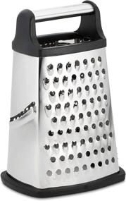 img 4 attached to 🧀 XL Size Professional Stainless Steel Box Grater with 4 Sides – Ideal for Parmesan Cheese, Vegetables, Ginger – Black, Best SEO