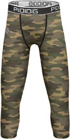 img 4 attached to PIQIDIG Compression Basketball Tights Leggings Boys' Clothing : Active