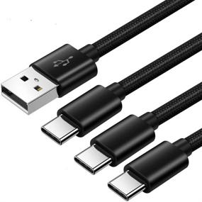 img 4 attached to Fast Charging USB C Charger Cable Cord for Samsung Galaxy & Nokia Phones - 3-3-6-FT Phone Wire