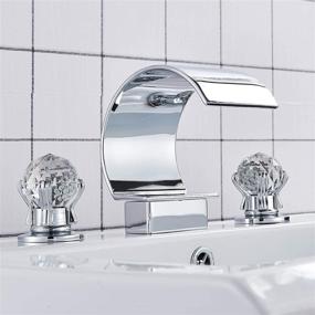 img 2 attached to FUZ Crystal Waterfall Widespread Bathroom Faucet