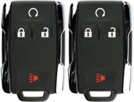 pack of 2 keyless entry remote control car key fob replacements for chevy gmc m3n-32337100 by keylessoption logo