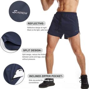 img 2 attached to 🏃 Surenow Active Men's Quick Dry Athletic Running Workout Apparel