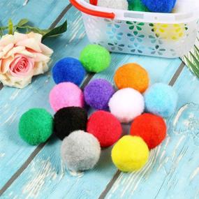 img 3 attached to Pllieay 120Pcs 2 Inch Vibrant Assorted Pom Poms for DIY Crafts - Decorate in 13 Colors!