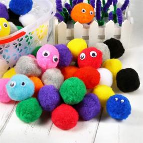 img 1 attached to Pllieay 120Pcs 2 Inch Vibrant Assorted Pom Poms for DIY Crafts - Decorate in 13 Colors!