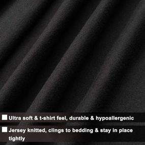 img 3 attached to Barossa Design StretchWrap Box Spring Cover - 4 Way Stretch Jersey Knit & Snug Fit, Ultra Soft, Wrinkle Free - Queen Size, Black - Ideal Replacement for Hotel and Home Bed Skirts