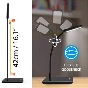 img 2 attached to 💡 TROND LED Desk Lamp Dimmer, Flexible Gooseneck Task Lamp, Adjustable Eye-Care Table Lamp with 3 Color Temperatures and 7 Brightness Levels, Ideal for Home Office, Bedroom, Kitchen, Nightstand, and Reading