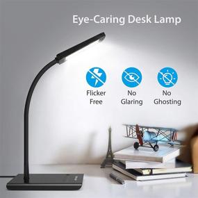 img 3 attached to 💡 TROND LED Desk Lamp Dimmer, Flexible Gooseneck Task Lamp, Adjustable Eye-Care Table Lamp with 3 Color Temperatures and 7 Brightness Levels, Ideal for Home Office, Bedroom, Kitchen, Nightstand, and Reading