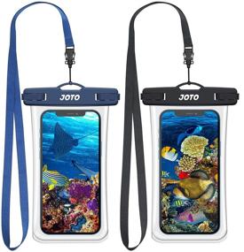 img 4 attached to 📱 JOTO Waterproof Phone Pouch 7.0", Transparent Universal Cellphone Dry Bag Underwater Case - iPhone 13 Pro Max, 12, 11 XS XR, 8 7 Plus, Galaxy S21 Ultra, A42, S10, Note10, Moto, Pixel - 2 Pack, Black/Navy